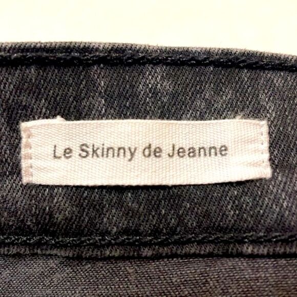 Frame Denim- Le Skinny de Jeanne in Tonal Python Black & Grey Print- Size 27 - Picture 8 of 11